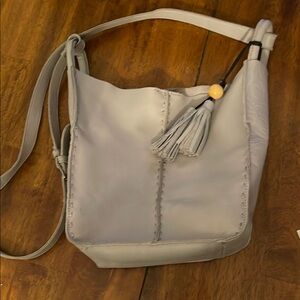 The Sak Gray Leather crossbody bag